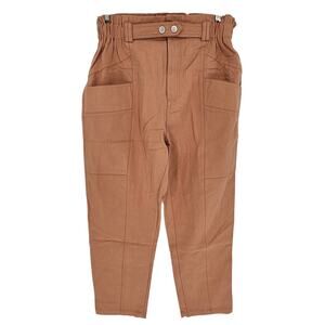 NWT Elodie Clay Straight Leg Paperbag Pants XL High Rise Utility Cargo
